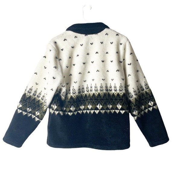 Black Diamond Vtg Fleece Full Zip Jacket Sz Small USA made Black White - Picture 2 of 6